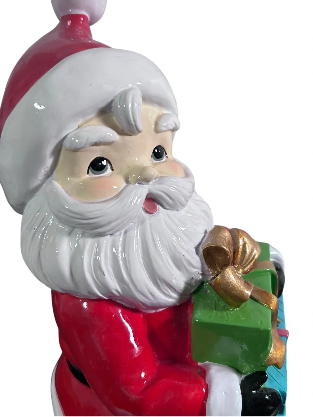 Vintage Kitschy Santa Shelf Sitter Christmas Mantle Decor Novelty Retro Whimsy